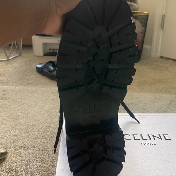 Celine bulky laced up Boot size 39 in black - Picture 4 of 4